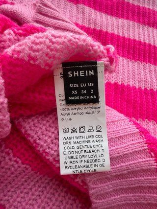 Shein- Jersey de punto, rayas rosas