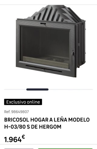 Hergom H-03 Hogar Leña Hierro Fundido