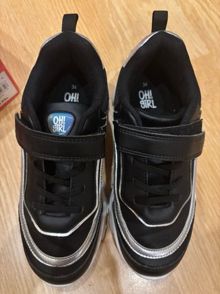 Zapatillas OH! girl negras y plateadas