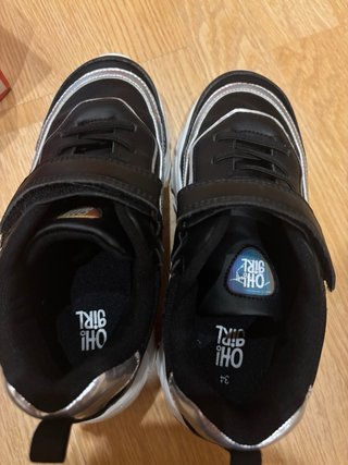 Zapatillas OH! girl negras y plateadas