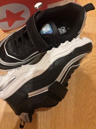 Zapatillas OH! girl negras y plateadas