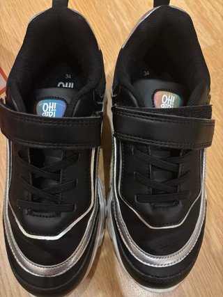 Zapatillas OH! girl negras y plateadas