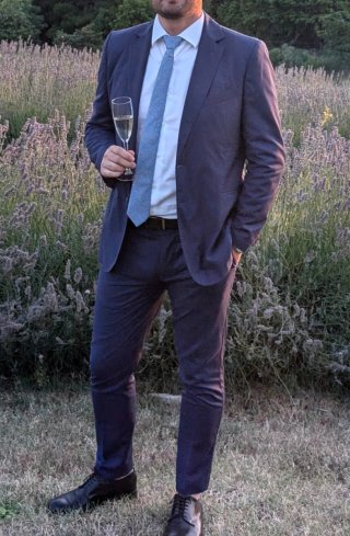 Abito Valditaro Sartoria blu a quadri tg 52