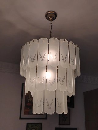 Lámpara antigua de cristal