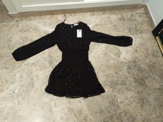 Vestido Corto Negro Mujer Nuevo Lefties