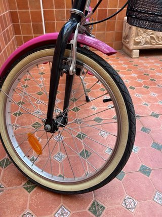 Bicicleta niña BTWIN rosa y negra
