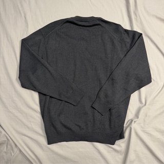 Jersey Lacoste Lana Gris Vintage Talla L