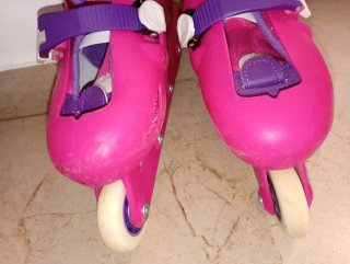 Patines en línea rosas y azules Talla 32-34