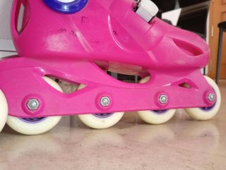 Patines en línea rosas y azules Talla 32-34