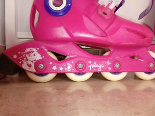 Patines en línea rosas y azules Talla 32-34