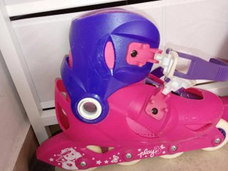 Patines en línea rosas y azules Talla 32-34