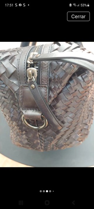 Bolso Massimo Dutti de Piel Trenzada