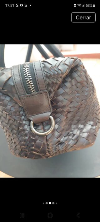 Bolso Massimo Dutti de Piel Trenzada