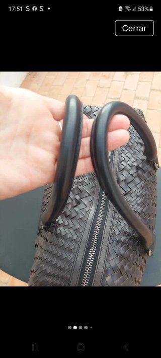 Bolso Massimo Dutti de Piel Trenzada