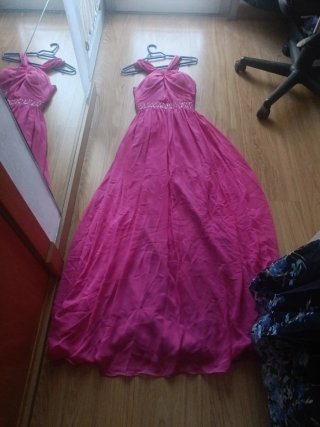 Vestido de fiesta largo rosa