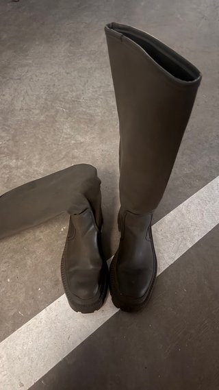 Botas Altas Zara Verde Militar
