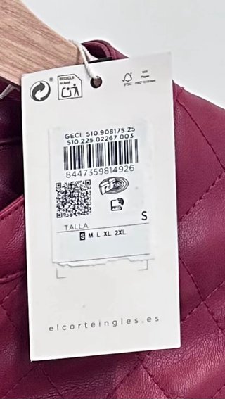 Cazadora de Cuero Roja El Corte Inglés