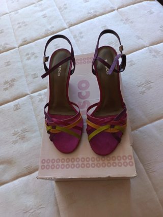 Sandalias Vasco mujer rosa y morado