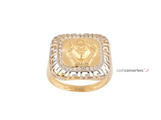 anillo oro 18k con piedra con circonita
