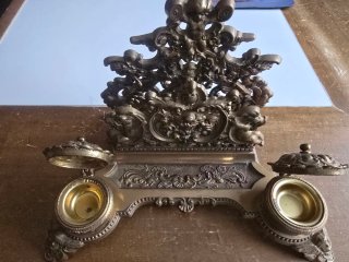 Portalettere con Calamai in ottone