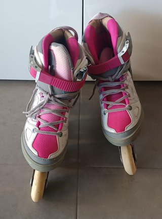 Patines en línea Oxelo Fit 5 JR Rosa Talla 35-38