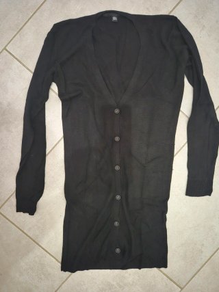 Maxi cardigan nero Pepe Jeans