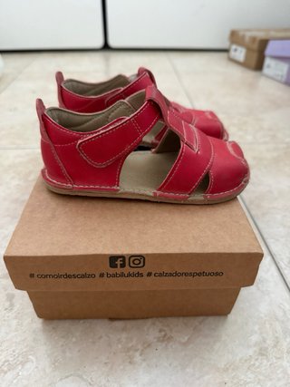 Sandalias barefoot Babilukids talla 23 de piel
