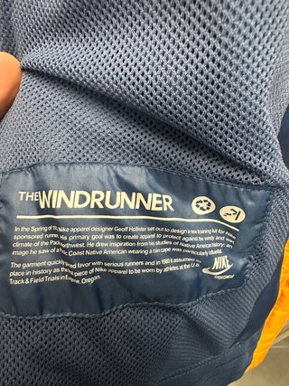 Giacca Nike Windrunner Blu Gialla Taglia S