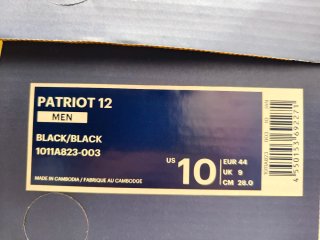 Zapatillas Asics Patriot 12 Negras Talla 44