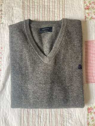 Jersey Cortefiel Gris Lana Talla XXL