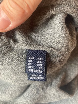 Jersey Cortefiel Gris Lana Talla XXL