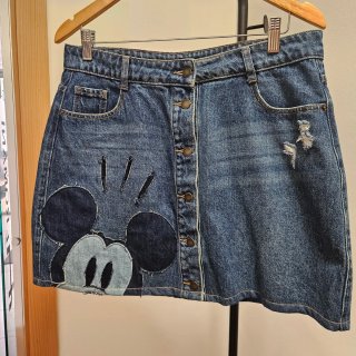 Falda Mini Desigual Denim Mickey Mouse