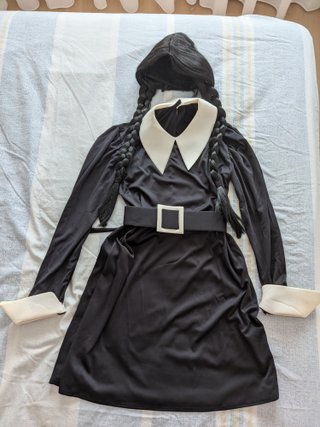 Disfraz Miércoles Addams Niña Talla 8-10