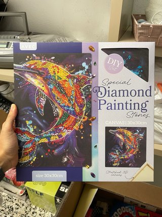 Kit Reloj Pintura Diamantes Perro y Gato