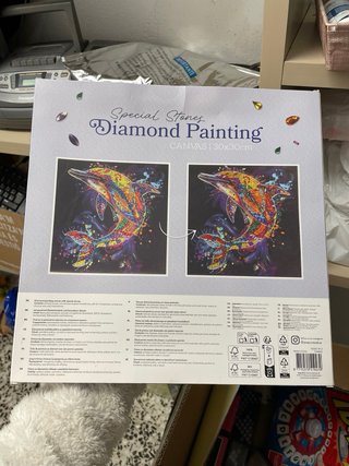 Kit Reloj Pintura Diamantes Perro y Gato