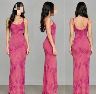 Vestido Largo Ajustado Rosa