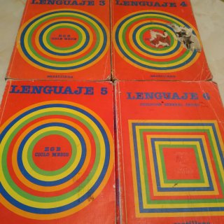 Lote 4 libros de EGB Lenguaje 3.4.5.6 Santillana.