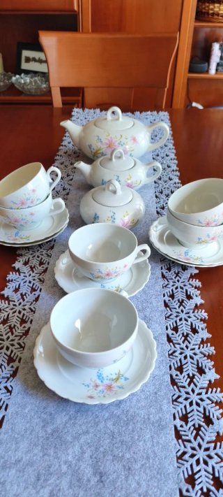 Juego de té porcelana años 70