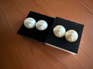 Dos pares de pendientes imitación perla