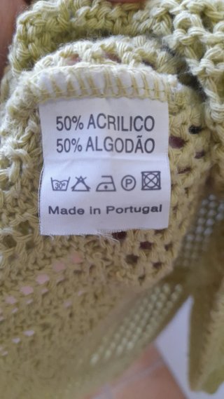Casaco Crochet Verde fabricado em Portugal