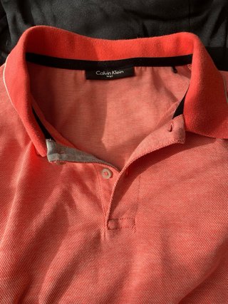 Polo Calvin Klein Hombre Naranja/Rosa Talla xl