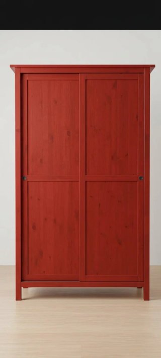 Armario ropero Ikea madera rojo, el modelo Hemnes