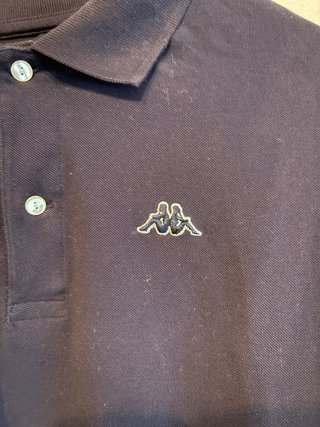 Polo Kappa Manga Larga Azul Marino XL Vintage