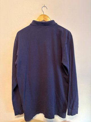 Polo Kappa Manga Larga Azul Marino XL Vintage