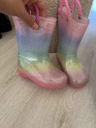 Botas de Agua con Purpurina para Niña