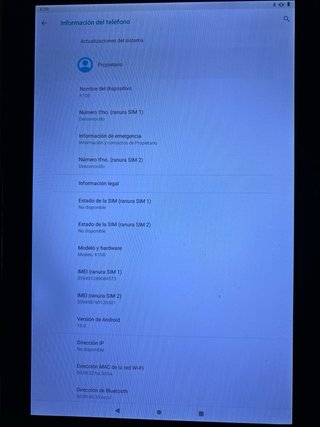 Tablet Toscido K108 64GB Android 10.0 con 2 Sims