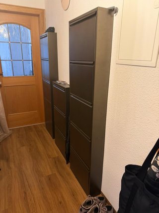 Set de 2 Zapateros Metálicos Negros