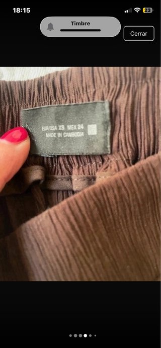 Pantalón bombacho marrón talla XS