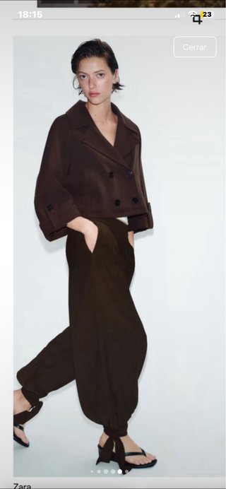 Pantalón bombacho marrón talla XS