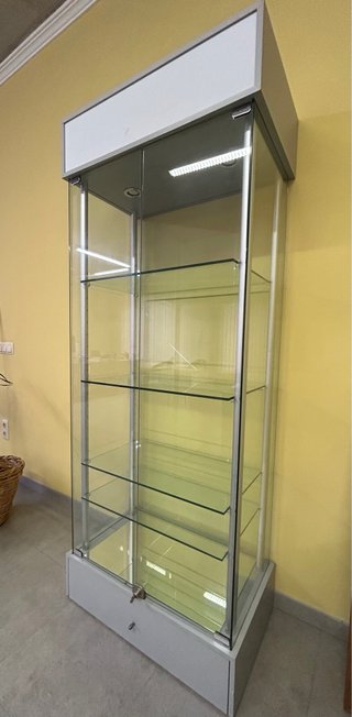 VITRINA EXPOSITORA CON CRISTAL